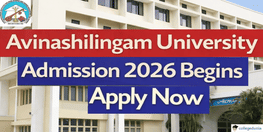 Avinashilingam University Admission 2026 Begins  Apply Now